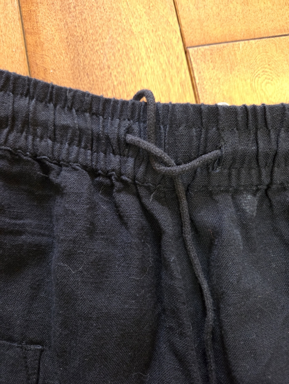 🆕️ Peace Love World Boheme Black  Wide-Leg Drawstring Pants Size XL - Picture 4 of 8
